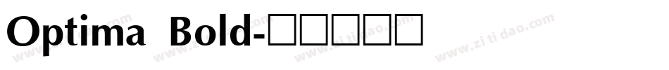 Optima Bold字体转换